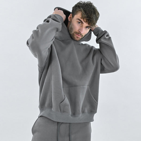 Men Long-Sleeved Plus Velvet Hoodie