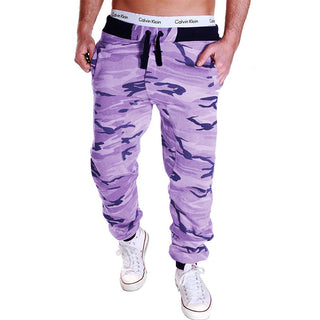 Buy pink-and-purple-camouflage Men Camouflage Hip Hop Casual Pants