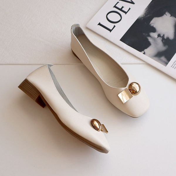 Women's Soft-soled Flat-heel Shallow Square Toe Shoes