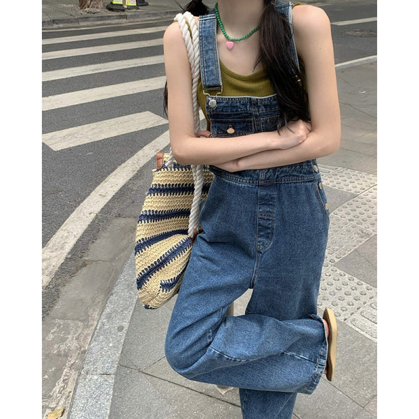 Women Wide Leg Denim Overalls