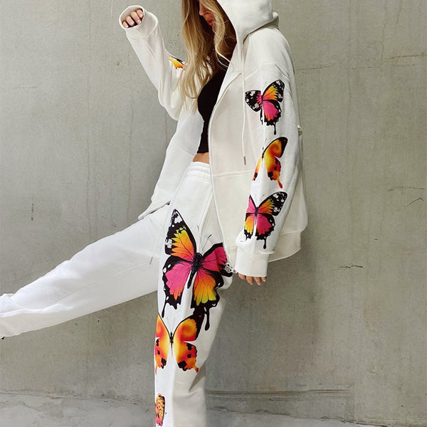 Two Piece Butterfly Sweater Suit