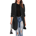 One Button Long Cardigan Blazer