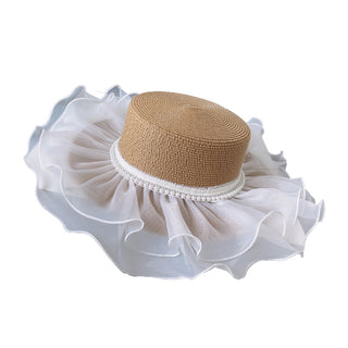 Women Silk-Edged Summer Straw Hat