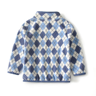 Boys' Polar Fleece Diamond Print Zip Top Jacket