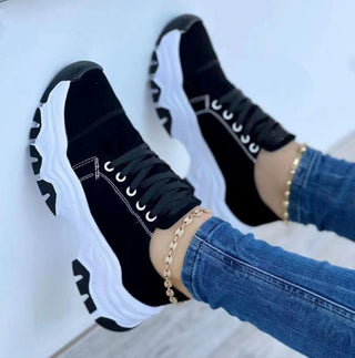 Buy black Women&#39;s Platform Sport Flats Shoes