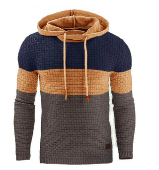 Men Jacquard Long Sleeve Hoodie