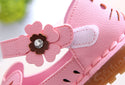 Hollow Out Cat Leather Sandals For Girls