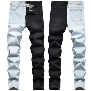 Men Two-color Stretch Jeans