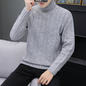 Men Casual Loose High Neck Sweater