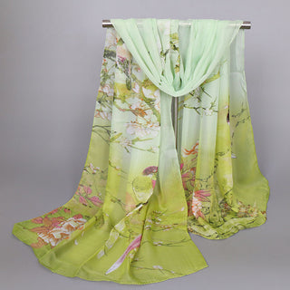 Buy yellow Women Chiffon Printed Scarf