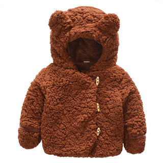 Buy brown Cashmere Bear Ear Hooded Sweater