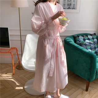 Buy pink Women Floral Long Kimono Loungewear