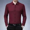 Men Business Casual Plaid Shirt