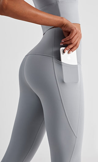 High Waist Side Pocket Nylon Leggings