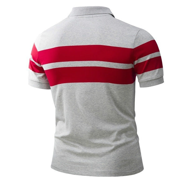 Men Slim-fit Striped Polo Shirt