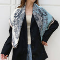 Women Multi-Patterned Printed Silk Scarf