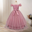 Girls One-shoulder Princess Flower Dress