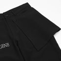 Men Embroidered Letter Patch Pocket Pants