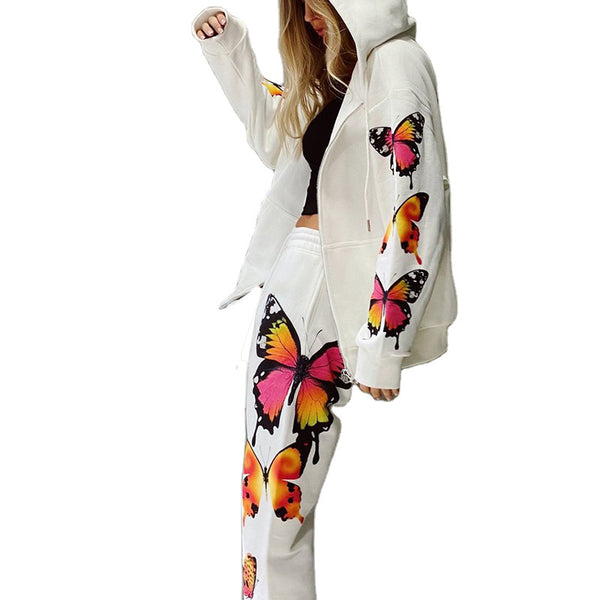 Two Piece Butterfly Sweater Suit