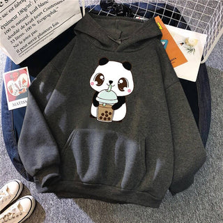 Buy black-gray Women Long Sleeve Velvet Hoodie