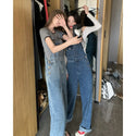 Women Wide Leg Denim Overalls