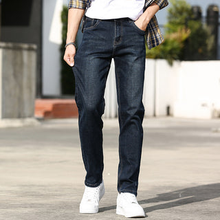 Buy black-blue Men Straight Leg Jeans