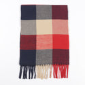 Unisex Thick Plaid Cotton Scarf