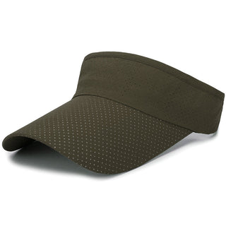 Buy army-green Women Canvas Sun Visor Hat