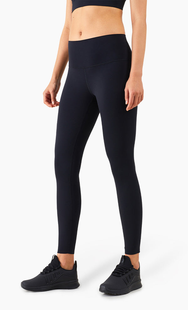 Nylon Back Pocketed High Waist Leggings