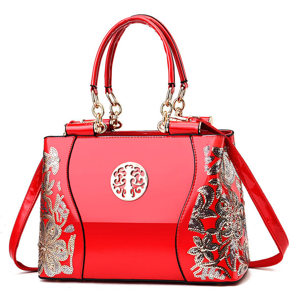 Floral Embroidered Luxury Hand and Shoulder Bag