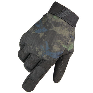 Buy black-camouflage Unisex Wear-resistant Breathable Full-finger Touch Screen Gloves