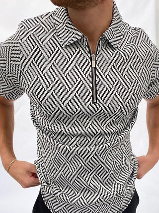 Buy style-8 Men Short-Sleeved Patterned Polo T-Shirt