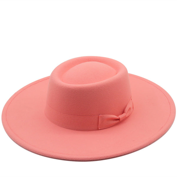 Concave Solid-Coloured Felt Hat