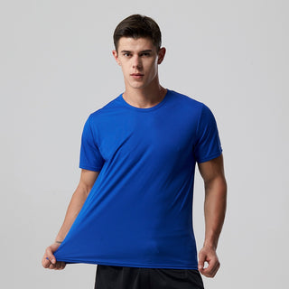 Buy royal-blue Men Quick Dry Solid T-Shirts