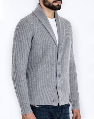 Men Long Sleeve Cardigan Knitted Sweater