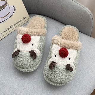 Buy light-green Reindeer Plush Slip-on Comfort Shoes