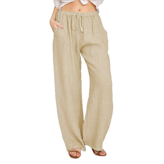 Elastic Waist Loose Jogger Pants With Pockets