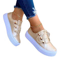 Women Lace-up Flats Sneakers