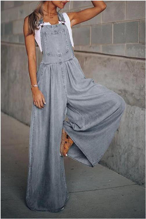 Women's Wide Leg Leisure Jumpsuit