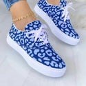 Women Lace-up Print Canvas Fashion Sneakers