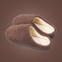 Solid Colored Wool Plush Slip-on Comfort Shoes