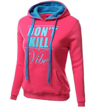 Buy red Women Long-sleeved Slim-fit Hoodie