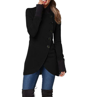 Women Single-breasted Long-sleeved Cotton Jacket