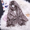 Women Foulard Wrapped Neck Scarves