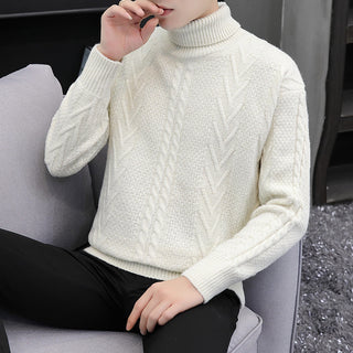 Men Casual Loose High Neck Sweater