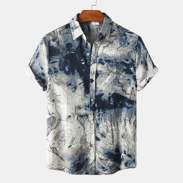 Men Fashion Casual Printed Shirt