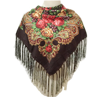 Buy black Women Ethnic Style Baotou Scarf Shawl