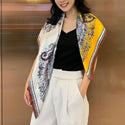 Women Multi-Patterned Printed Silk Scarf