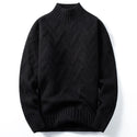 Men Half Turtleneck Loose Knit Sweater