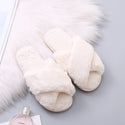 Cross Strapped Plush Slip-on Comfort Shoes